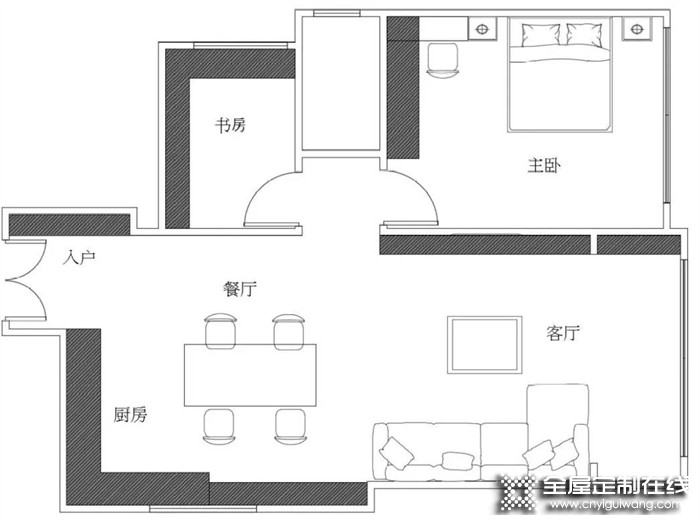 等我換了房，帥太全屋定制這樣的嵌入收納柜、一門到頂，統統安排上！